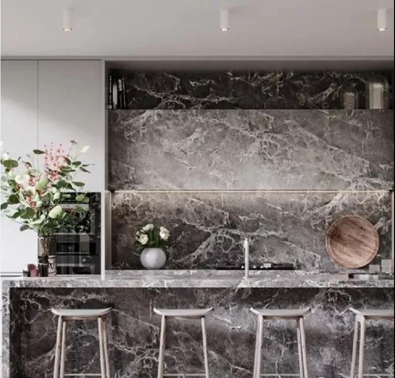 Drak Grey Marble Kitchen Countertop