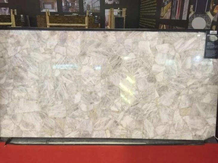 White Crystal Semi Precious Stone Slabs
